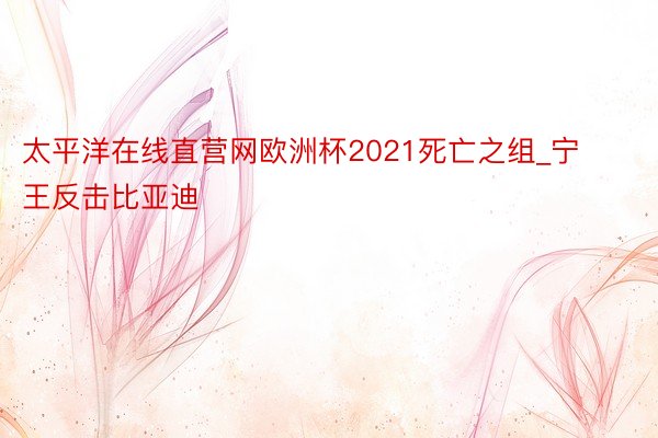 太平洋在线直营网欧洲杯2021死亡之组_宁王反击比亚迪